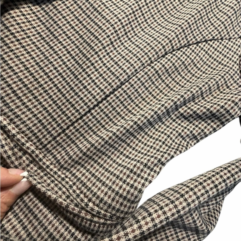 ICHI Women's Classic Brown and Tan Houndstooth Blazer XXL - Picture 8 of 16